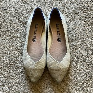 Gold Shimmer Pointed Toe Rothy’s